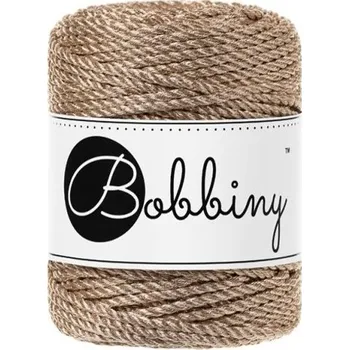 Příze Bobbiny bavlněná šňůra na macramé 3ply REGULAR metallic-champagne