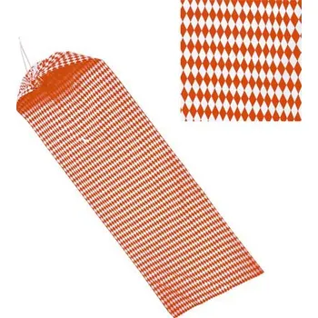 Viskase Obal na šunku Nalon VKS weiss k. 117/50 červeno-bilé káro přířez 50 cm