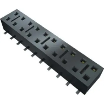 Elektrický konektor Patice PCB, řada: HLE, rozteč: 2.54mm, počet kontaktů: 2, počet řad: 2, Povrchová montáž PCB Socket Samtec