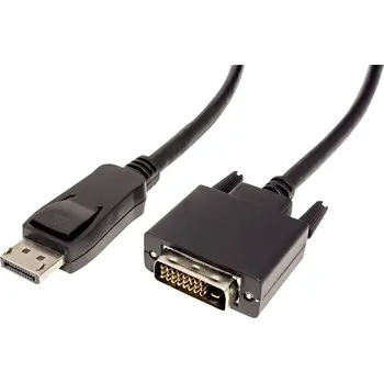 Audio kabel Value DisplayPort kabel Konektor DisplayPort, DVI-D 24 plus 1pol. Zástrčka 2.00 m černá 11.99.5610 stíněný Kabel DisplayPort