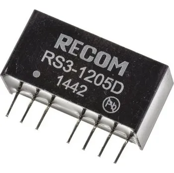 Měnič napětí DC-DC převodník 3W, výstup: ±5V dc ±300mA 500V ac, Vin 9 → 18 V DC