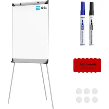 Flipchart Allboards Flipchart TM IDEA® magnetický suchostěrný 100×70 cm na trojnožce BASIC, TMF7