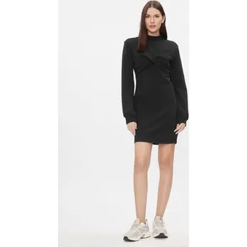 Dámské šaty Calvin Klein Jeans Úpletové šaty J20J222889 Černá Regular Fit M