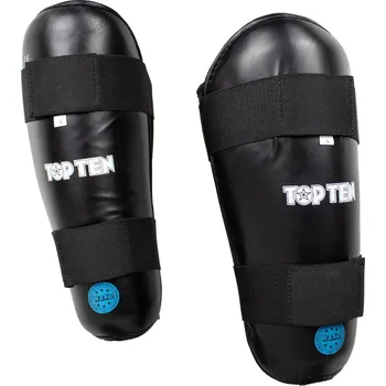 Chránič holeně pro bojový sport Chrániče holení Top Ten WAKO - černá, 3208-99 M