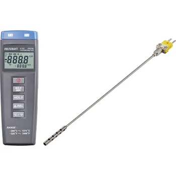 Domácí teploměr VOLTCRAFT K102 plus TP 201 teploměr typ senzoru K