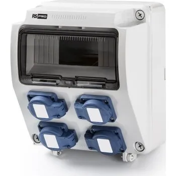 Elektrická zásuvka Industrial cabled box 9 modules 4 socket