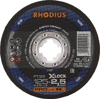 Rhodius FT33 X-LOCK 211287 sada řezných kotoučů 25 ks ocel