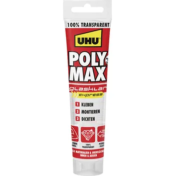 stavební silikon UHU Poly Max® Power Tansparent lepící a tmelící hmota Barva transparentní 47845 115 g