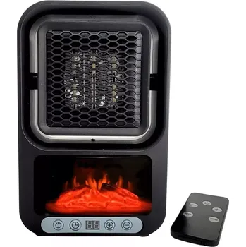 Teplovzdušný ventilátor Teplovzdušný ventilátor s imitací ohně a dálkovým ovladačem