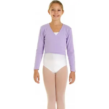 Dívčí oblečení Intermezzo,Svetřík zavinovací dětský 6544, šeříková fialová 140-152