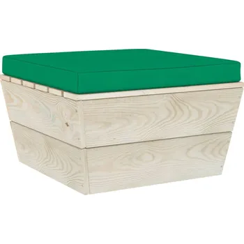 Podsedák vidaXL Poduška na taburet z palet zelená textil