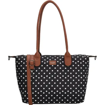 Kabelka BUCKINGHAM shopper 42x25x15 cm, Dots White-Black, kabelka Charm London