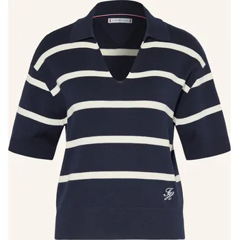 Tommy Hilfiger Dámské Pletené Tričko, tmavě modrá / bílá, 42