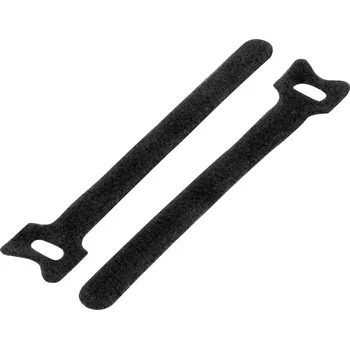 Zip TRU COMPONENTS TC-12355352 kabelový manažer na suchý zip ke spojování háčková a flaušová část (d x š) 180 mm x 12 mm černá 20 ks