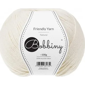 Bobbiny bavlněná příze FRIENDLY YARN 1,5mm natural
