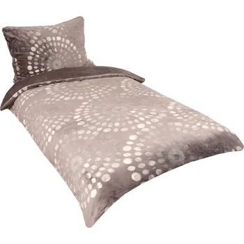 Povlečení Mikroflanelové povlečení Fireworks šedé 140x200 cm