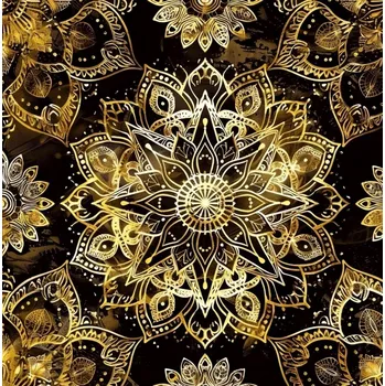 Teplákovina nepočesaná- Zlaté mandaly