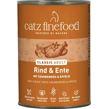 Krmivo pro kočku 24x400 g catz finefood výhodné balení - Hovězí & kachna
