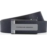 Porsche Design Casual Hook Buckle Belt 35 mm blue pásek s klipovou sponou kožený tmavě modrý