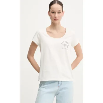 Bavlněné tričko Superdry W1011613A.1KZ béžová 01X, vel. L