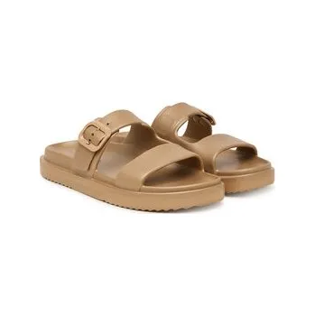 Dámské pantofle Nazouváky Tommy Hilfiger Double Strap FW0FW09114 Béžová 42