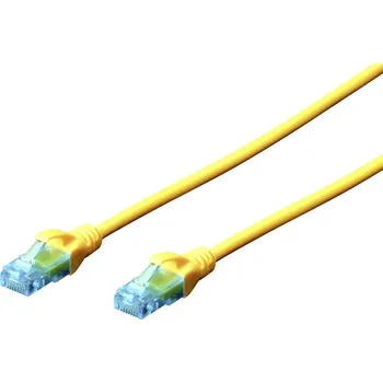 Datový kabel Digitus DK-1512-020/Y RJ45 síťové kabely, propojovací kabely CAT 5e U/UTP 2.00 m žlutá kroucené páry 1 ks