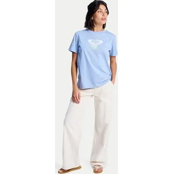 Pánské oblečení Roxy T-Shirt Ocean Road Art ERJZT06015 Světle modrá Regular Fit L