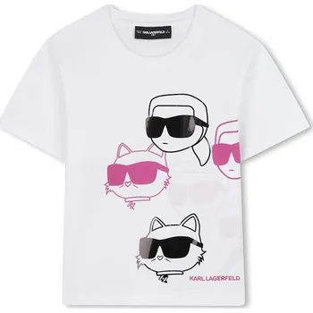 Chlapecké oblečení Dětské bavlněné tričko Karl Lagerfeld Z30943.156.162 bílá 00A, vel. 162