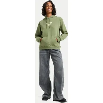 Dámská mikina Roxy Mikina Vl Surf Stoked Hoodie Brushed ERJFT05028 Khaki Regular Fit XS