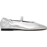Tommy Hilfiger Baleríny Silver Lth Ellastic Ballerina FW0FW09466 Stříbrná 38