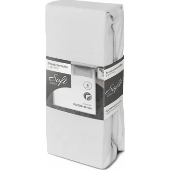 Prostěradlo Jersey prostěradlo SOFT 200x90 cm + 25cm - bílé