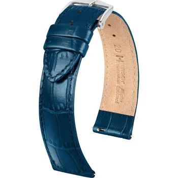 Řemínek na hodinky Louisianalook L - Kožený řemínek na hodinky 20 mm modrý