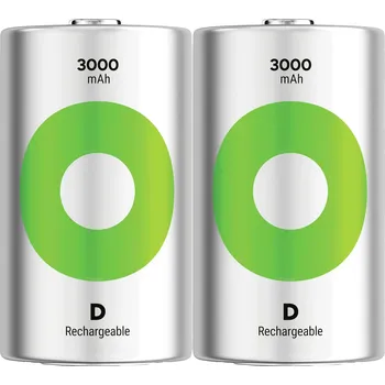 Článková baterie GP ReCyko akumulátor velké mono D Ni-MH 3000 mAh 1.2 V 2 ks