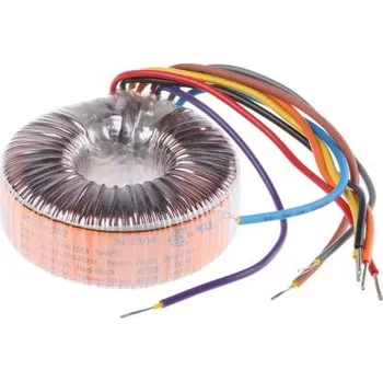 Transformátor Toroidní transformátor, počet výstupů: 2, sekundární napětí: 2 x 6V ac, Kabely, 80 (Dia.) x 33mm