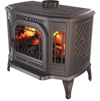 Krbová kamna Litinová krbová kamna P7 LB s varnými plotnami - 10,5 kW ECO + příslušenství