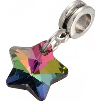 Dětské navlékací korálky Přívěsek na náramek hvězdičky AB krystal - TOPBEADS