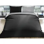 Gipetex Natural Dream Italské povlečení 100% bavlna Doubleface černá/šedá - 220x200 / 2x70x90 cm