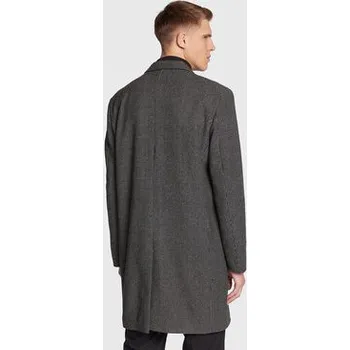 Calvin Klein Vlněný kabát Statement K10K109952 Černá Regular Fit S