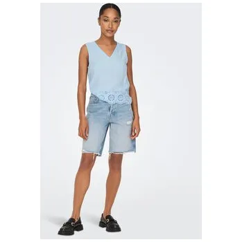 Dámská halenka ONLY Halenka 15296317 Modrá Regular Fit L