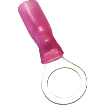 Kabelové oko TRU COMPONENTS 1583111 kulaté kabelové oko se smršťovací bužírkou Průřez (max.)=1.50 mm² částečná izolace červená 1 ks