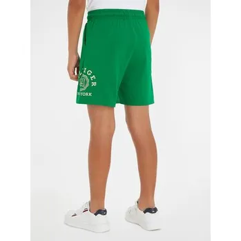 Pánské kraťasy Tommy Hilfiger Sportovní kraťasy Monogram Wreath KB0KB09002 M Zelená Regular Fit 6Y