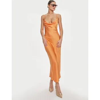 Dámské šaty Guess Koktejlové šaty W3GK85 WD8G2 Oranžová Slim Fit XL