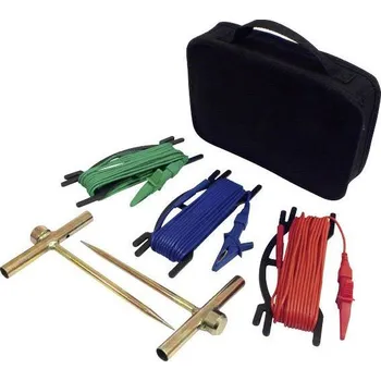 Měřicí kabel Chauvin Arnoux P01102017 Sada příslušenství pro měření uzemnění - 2 uzemňovače (15m) , červená plus zelená plus modrá, P01102017, 1 ks