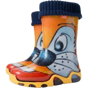 Chlapecké holínky DĚTSKÉ HOLÍNKY Demar STORMER LUX PRINT 0033 kočka