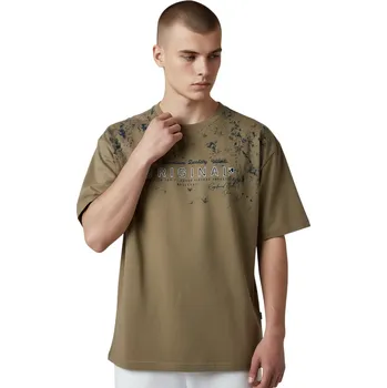 Pánská móda Nova stil Pánské nadměrné tričko s krátkým rukávem 100%Bavlna ZDENĚK Barva: Béžová, Velikost: 4XL