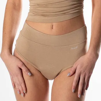 FAVAB Bambusové inkontinenční kalhotky s vysokým pasem LINA tělové, Velikost: L