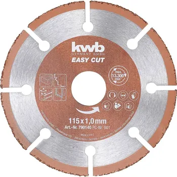 kwb 790140 řezný kotouč rovný 115 mm 1 ks dřevo, plast, měď