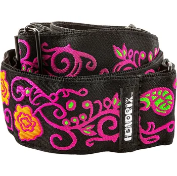 Hudební nástroj Dunlop JH22 Hendrix Blacklight Monterey Pink Kytarový pás (Jako nové)