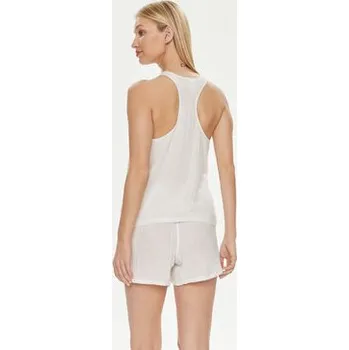 Dámské kraťasy Calvin Klein Underwear Sada top a textilní šortky 000QS7152E Bílá Relaxed Fit M