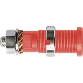 Krokosvorka Schützinger DI SEB 3401 Ni / RT bezpečnostní vestavná zásuvka 4 mm červená 1 ks